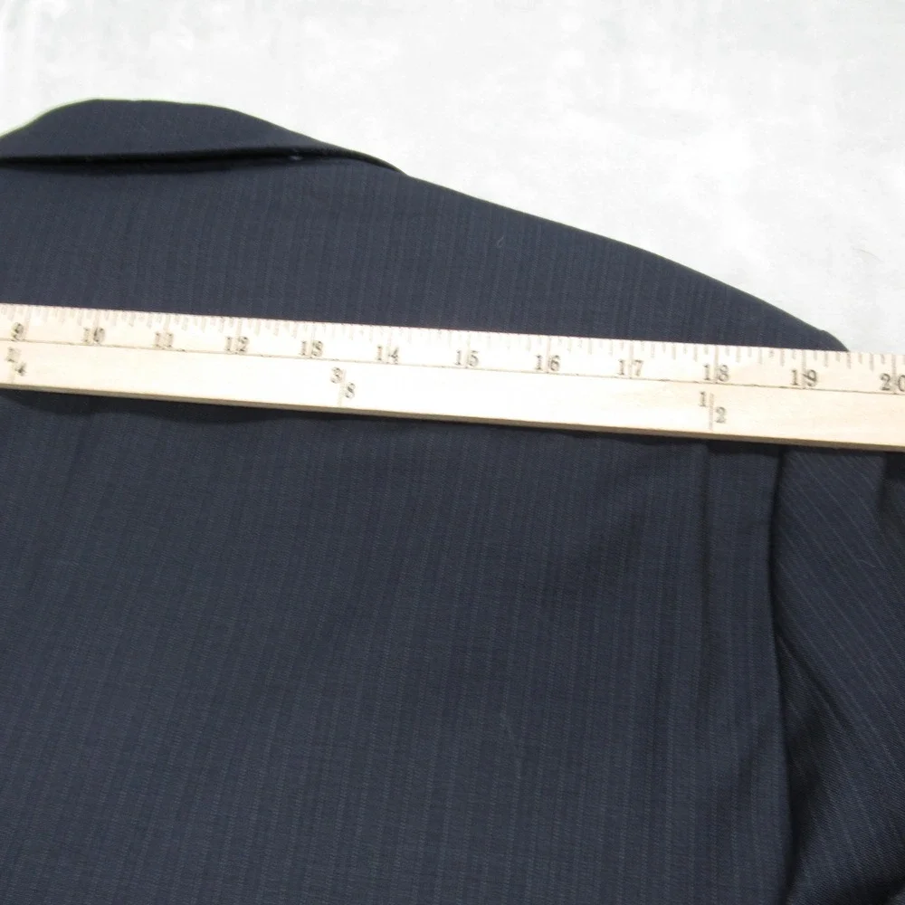 Banana Republic Wool Blazer Mens 44 Long Blue Pinstripe Classic Fit 2‎ Button